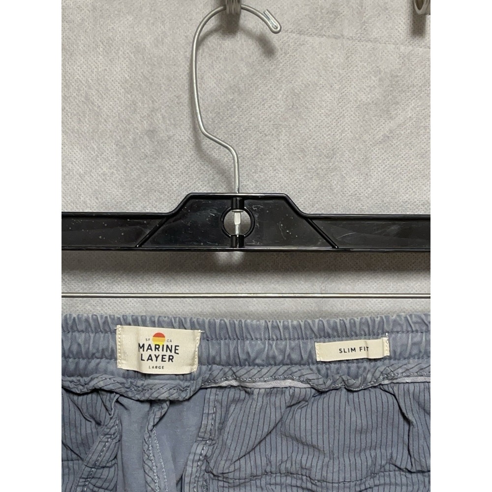 Marine Layer Pants Men L Saturday Slim Straight Twill Pull On Chino Drawstrings - Picture 8 of 11